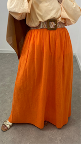 Jupe gaze coton orange