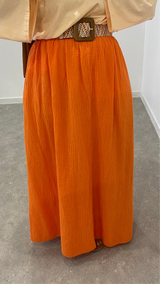 Jupe gaze coton orange