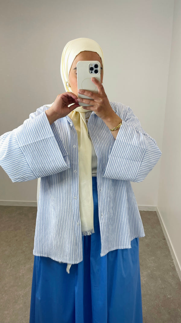 Chemise rayée - Bleue et blanche