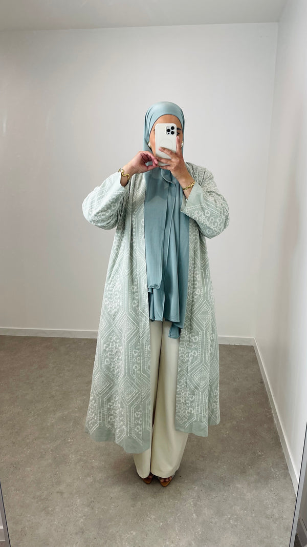 Kimono brodé - Vert