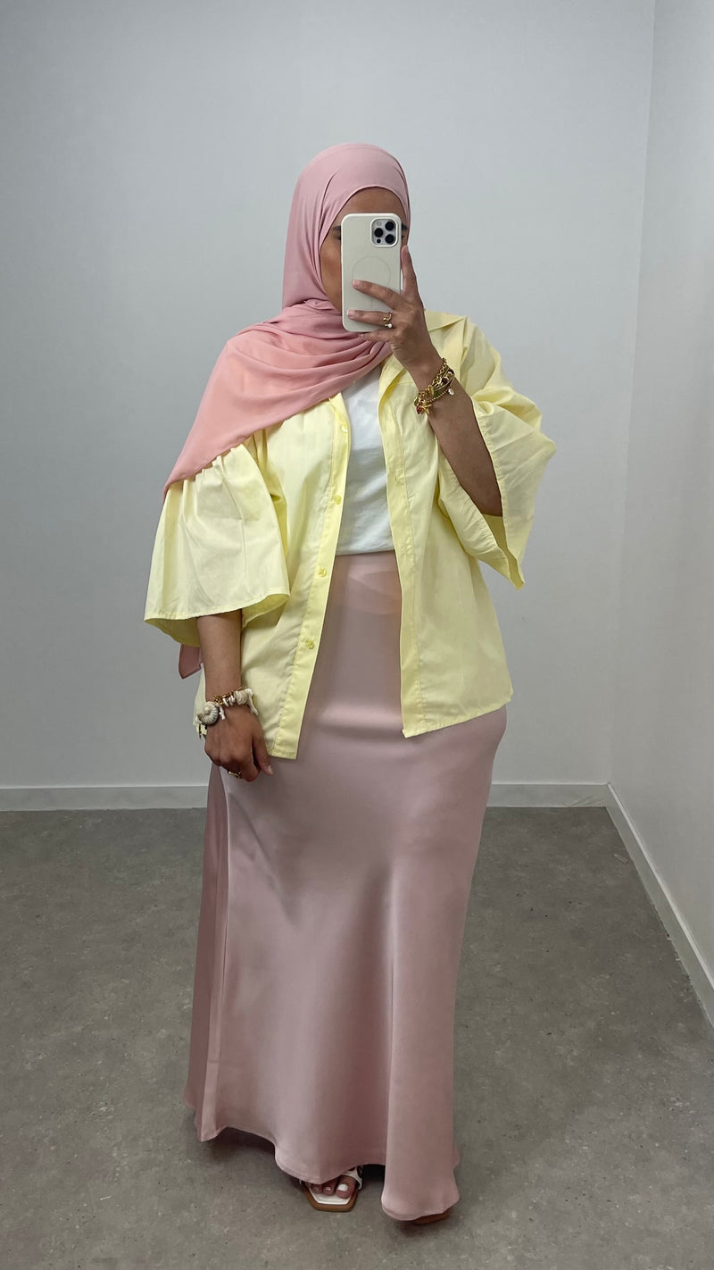 Chemise popeline jaune