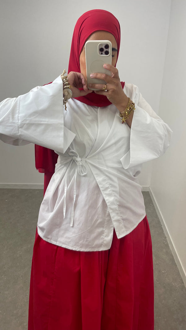 Chemise portefeuille blanche